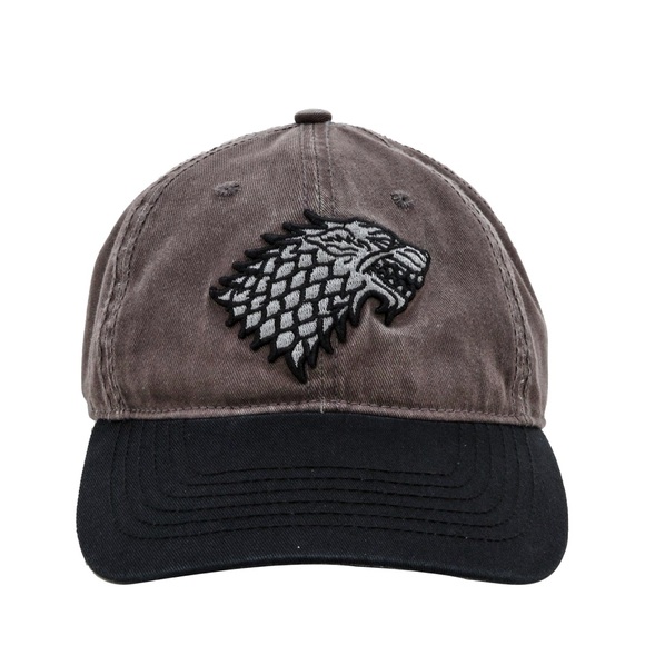 Game of Thrones Stark Dire Wolf Gray and Black HBO Adjustable Cap - Picture 2 of 11
